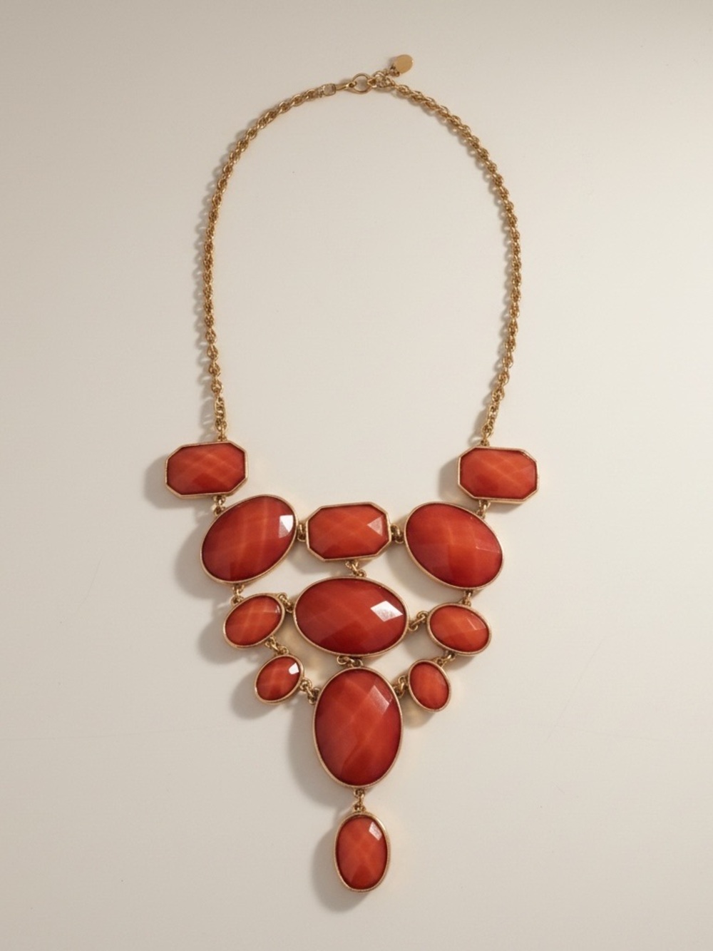 Gold-Tone Coral Statement Necklace
